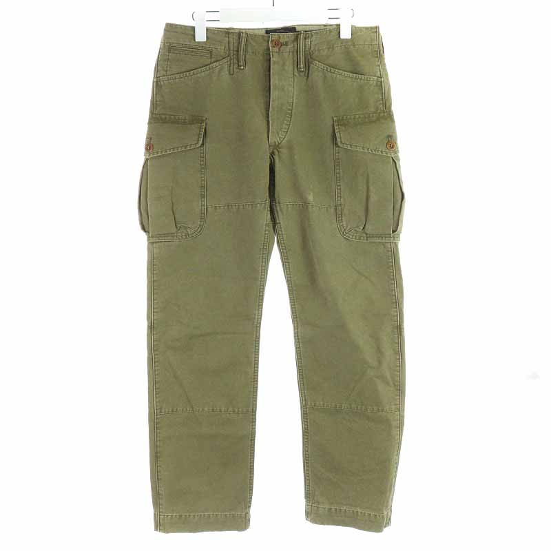 ダブルアールエル RRL カーゴパンツ ロング コットン 30/30 M カーキ 