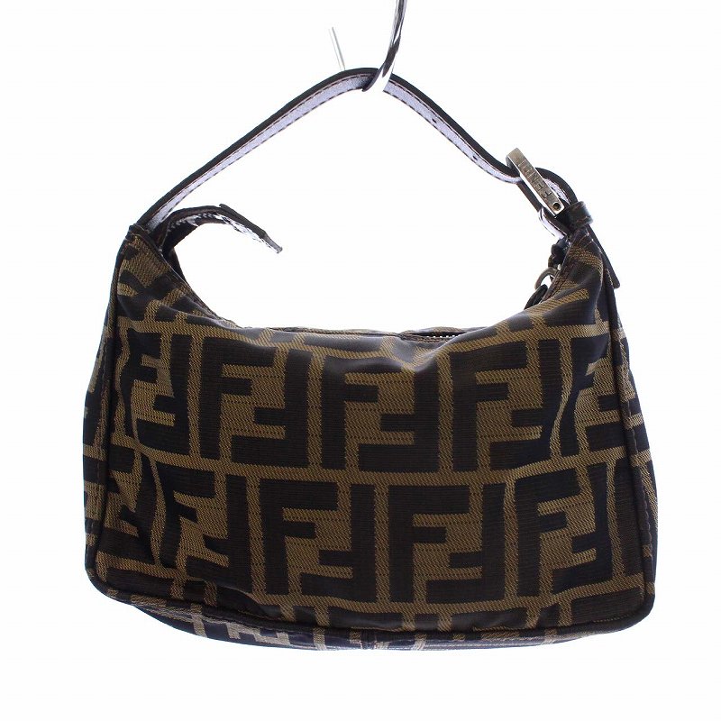 フェンディ FENDI ズッカ柄 ハンドバッグ アクセサリーポーチ ナイロン  