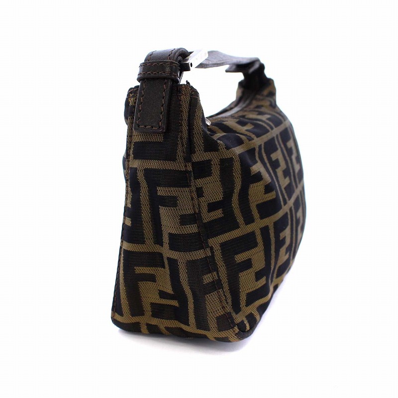 フェンディ FENDI ズッカ柄 ハンドバッグ アクセサリーポーチ ナイロン  
