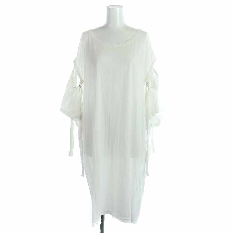 リミフゥ Limi Feu ワンピース ひざ丈 コットン オープンショルダー 七分袖 S 白 ホワイト Yi34 レディース 081 ベクトルパーク リミフゥ Limi Feu ワンピース ひざ丈 コットン オープンショルダー 七分袖 S 白 ホワイト Yi34 レディース 081 ベクトルパーク