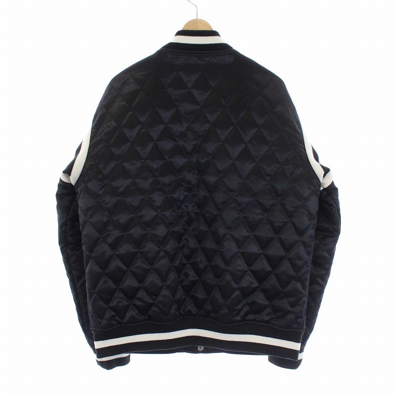 シュプリーム SUPREME 17SS QUILTED SATIN VARSITY JACKET スタジャン 