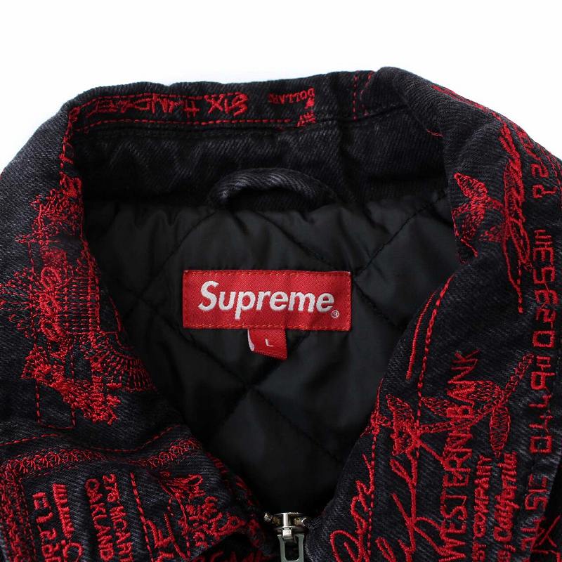 シュプリーム SUPREME 20SS Checks Embroidered Denim Jacket デニム  