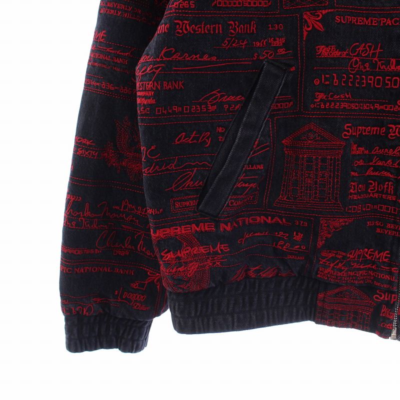 【即完売】シュプリームリバーシブル デニム総柄 中綿ジャケット5121 SupremeEmperor Reversible Bomber Jacketシュプリーム『中綿