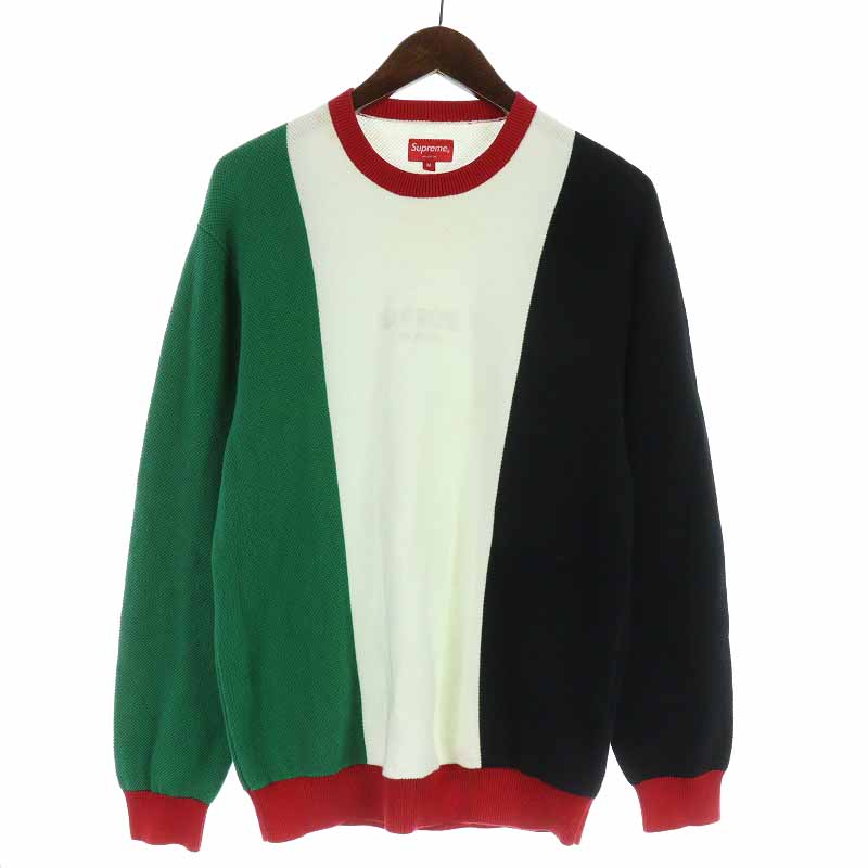 シュプリーム SUPREME 18FW PIQUE CREWNECK ニット カットソー プル 
