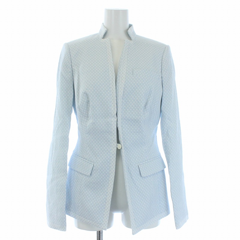 ブルックスブラザーズ Brooks Brothers セットアップ 上下 ジャケット 背抜き 肩パット入 ワンピース ノースリーブ ひざ丈 ドット柄 0 Xs 水色 ライトブルー Tk レディース 081 ベクトルパーク