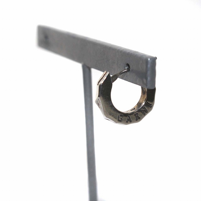 ガルニ Garni ピアス シルバー 片耳 フープ ロゴ Sv シルバー K メンズ 081 ベクトルパーク