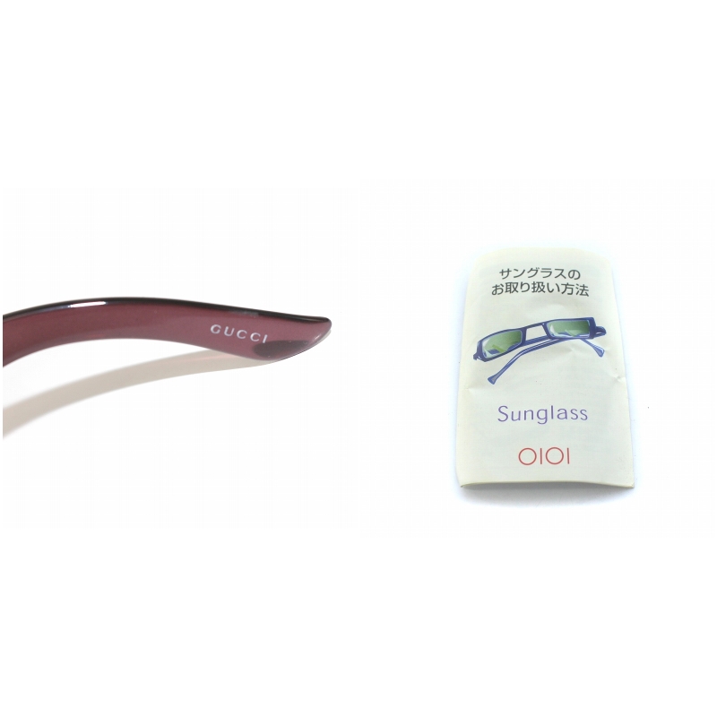 グッチ GUCCI サングラス バンブー 61□16 115 紫 パープル GG