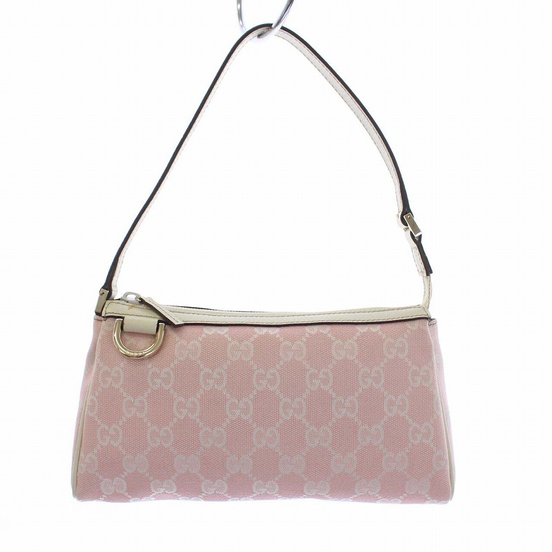 グッチ GUCCI GGキャンバス アクセサリーポーチ ハンドバッグ ピンク 