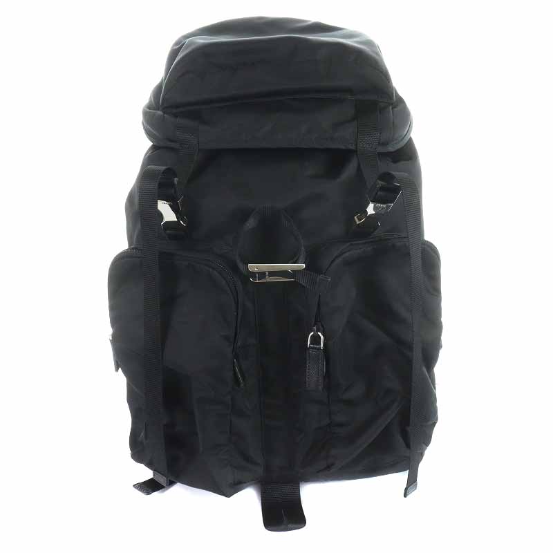 プラダ PRADA V136 リュックサック バックパック ナイロン ポケット 黒 
