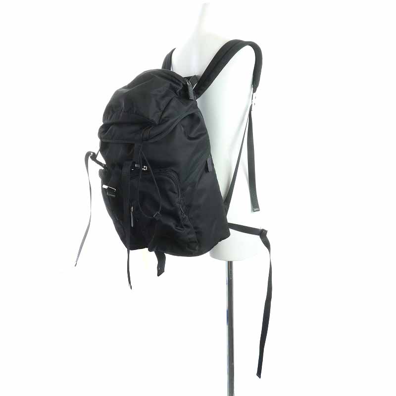 プラダ PRADA V136 リュックサック バックパック ナイロン ポケット 黒 