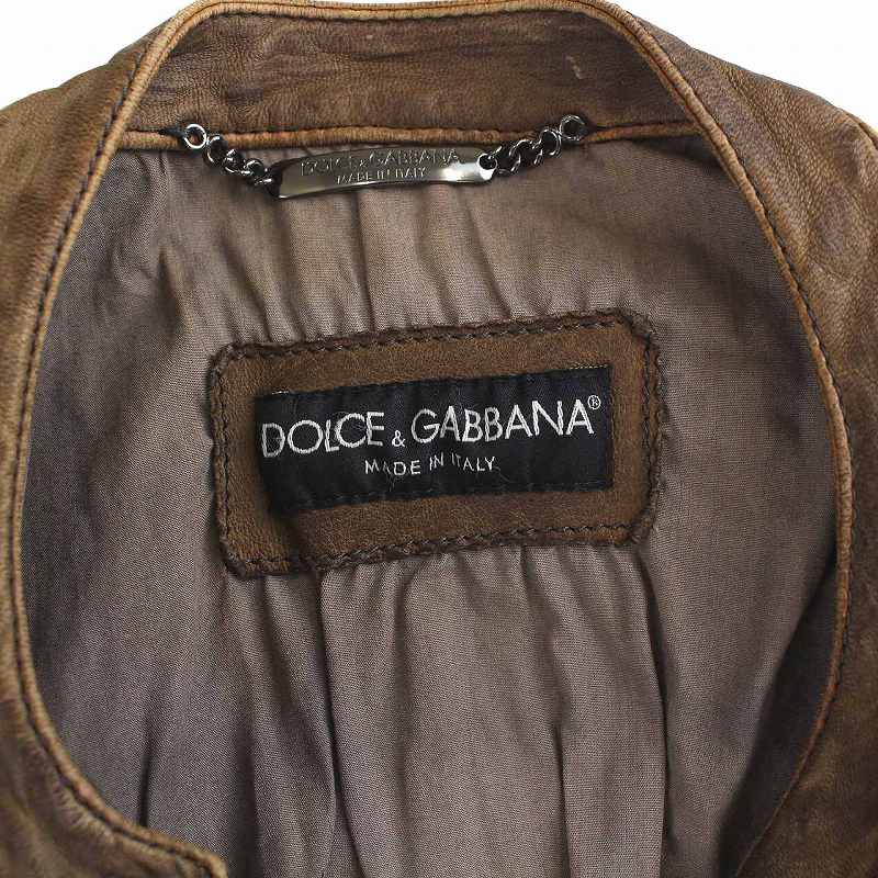 ドルチェ&ガッバーナ ドルガバ DOLCE&GABBANA レザージャケット