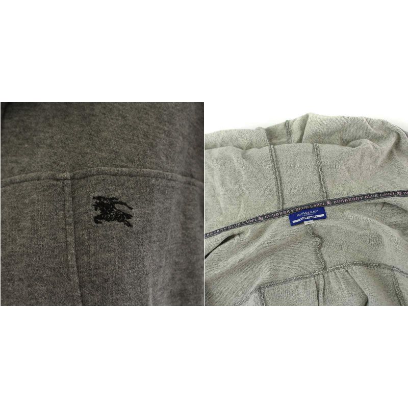 ブルーレーベル　コンパクトジップパーカー　グレー ブルーレーベルコンパクトジップパーカーグレー