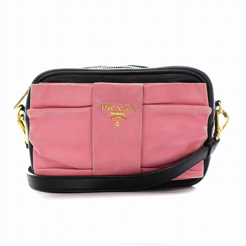 プラダ PRADA ショルダーバッグ ポシェット ポーチ リボンモチーフ  