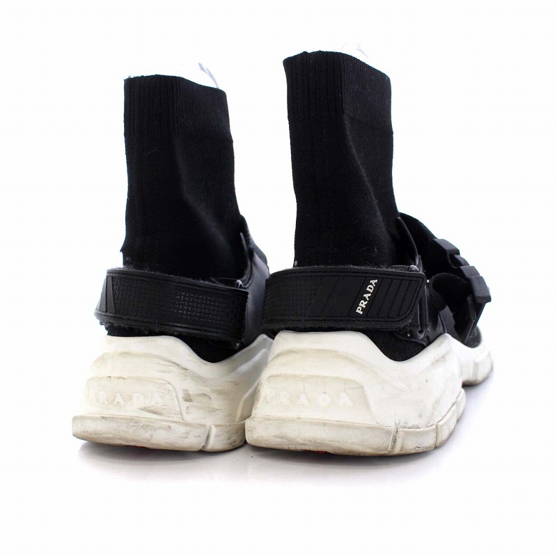 プラダスポーツ PRADA SPORT ハイトップ ソックススニーカー シューズ  