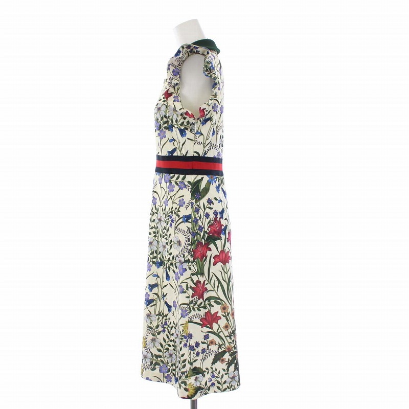 グッチ GUCCI 17AW ニューフローラプリント エンブロイダリー フリル  