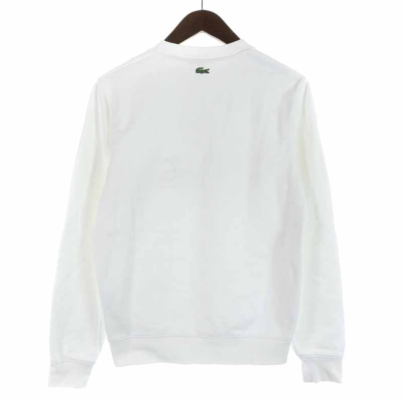 ラコステ LACOSTE ビッグロゴ刺しゅうクルーネックスウェット LACOSTE ホワイト スウェット