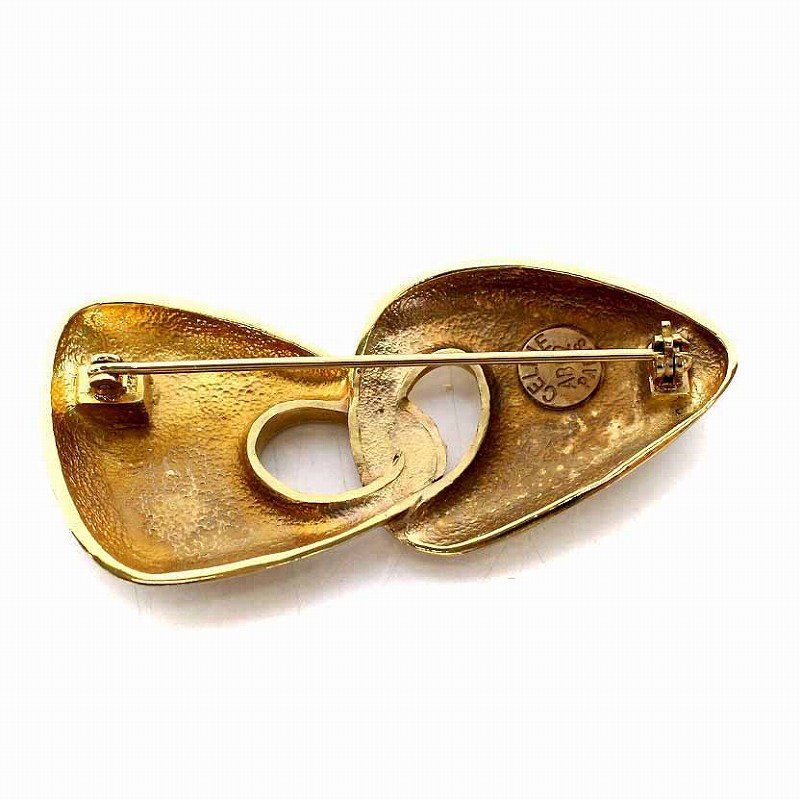 CELINEセリーヌ／ブローチ／ヴィンテージ CELINE セリーヌ ブローチ ヴィンテージ クリップ ゴールド