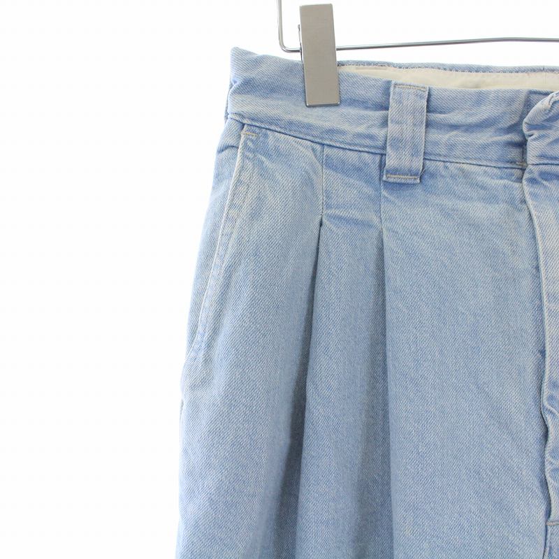 シンゾーン Shinzone 22SS TOMBOY JEANS ウエストツータック トムボーイデニムパンツ ジーンズ ワイド 36 S 青 ブルー 22SMSPA05 /KH レディース