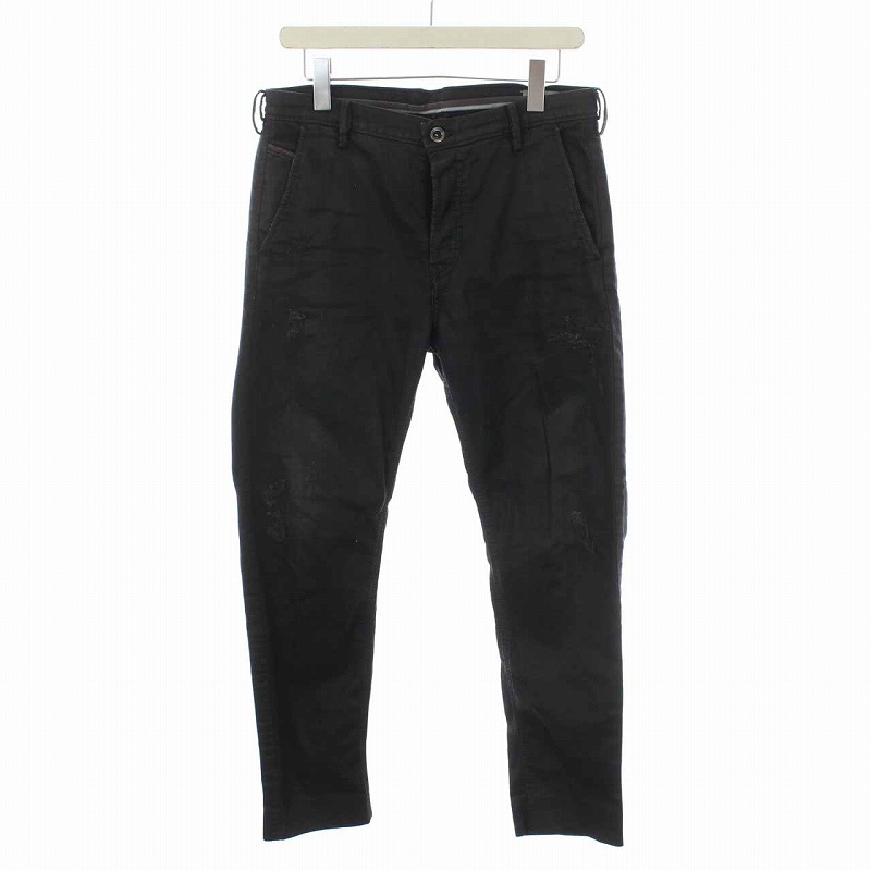 ディーゼル DIESEL SLIM CHINO M ダメージ加工コーティング デニム 