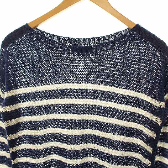 希少【リネン混ウール／レタード×ボーダー】ラルフローレン•ポロスポーツ／ニット ポロ ラルフローレン POLO RALPH LAUREN ニット サマーニット ボーダー