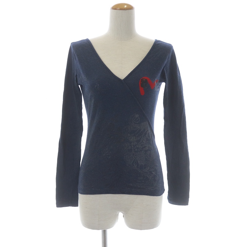 EVISU エヴィス カモメ プリント プルオーバー パーカー 40 スウェット パーカー プルオーバー カモメ プリント 迷彩 カモフラ 裏