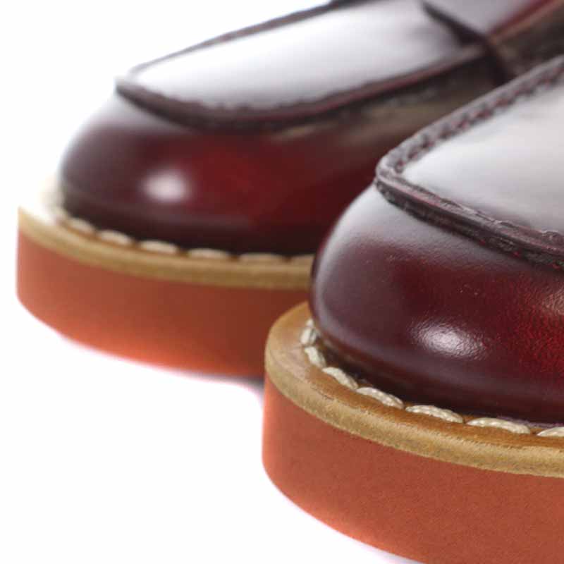 ミュウミュウ miumiu コインローファー レザー ローヒール 厚底