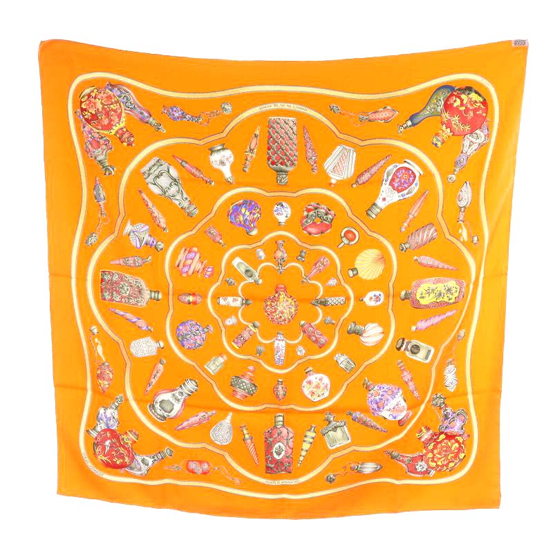 エルメス HERMES カレ90 Pourvu quon aitlivpesse スカーフ 香水柄