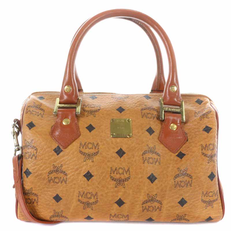 エムシーエム MCM ミニボストンバッグ ショルダーバッグ 2way レザー  