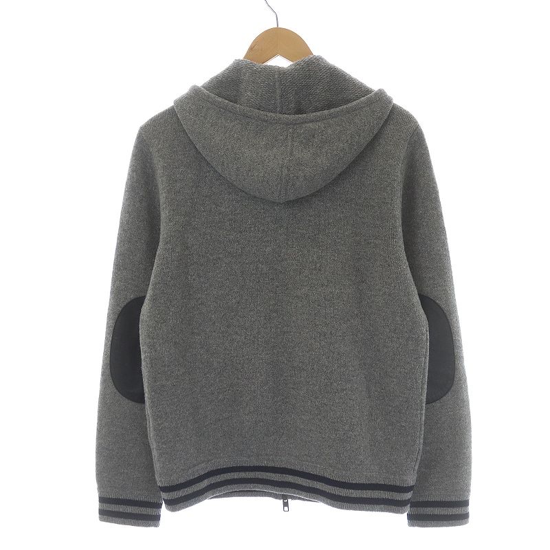 コーチ COACH パーカー ニット 長袖 フード ジップアップ エルボー  