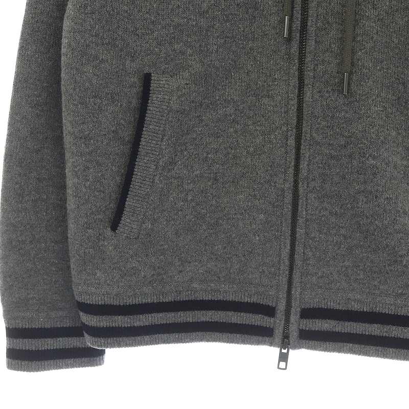 コーチ COACH パーカー ニット 長袖 フード ジップアップ エルボー  