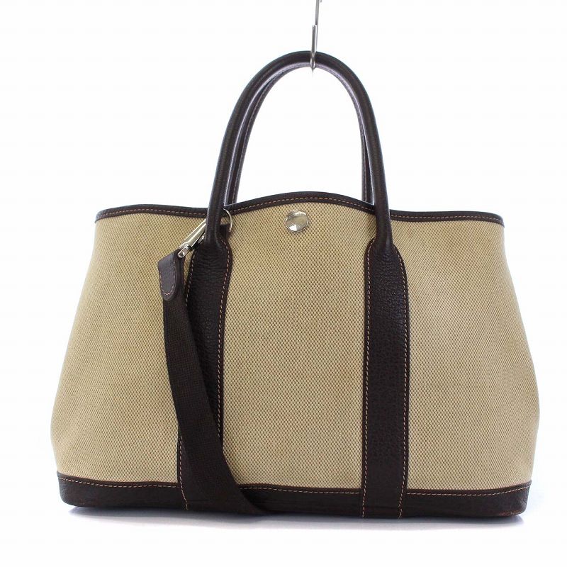 エルメス HERMES ガーデンパーティTPM トワルアッシュ トートバッグ  