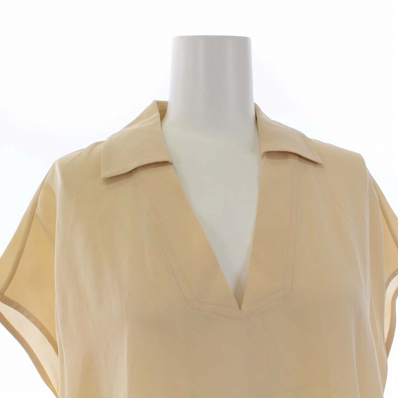 エルメス HERMES ブラウス スキッパー 長袖 プルオーバー 34 ブラック