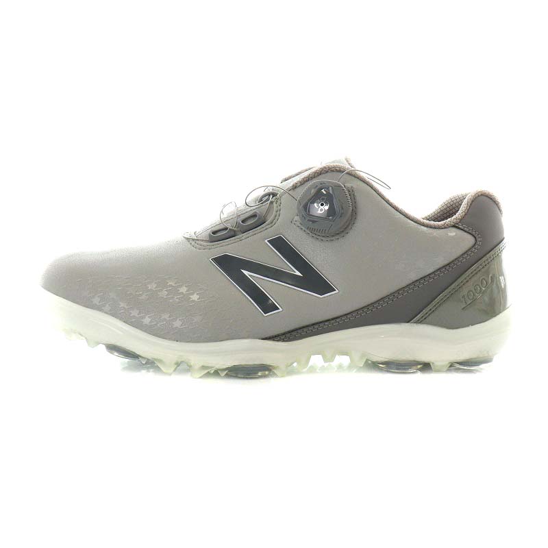 【美品】NEW BALANCE ニューバランス MG1000GY ゴルフシューズ グレー系 26 [240001203318]【中古】メンズ ニューバランス NEW BALANCE MG1000GY ゴルフシューズ スニーカー 26.5