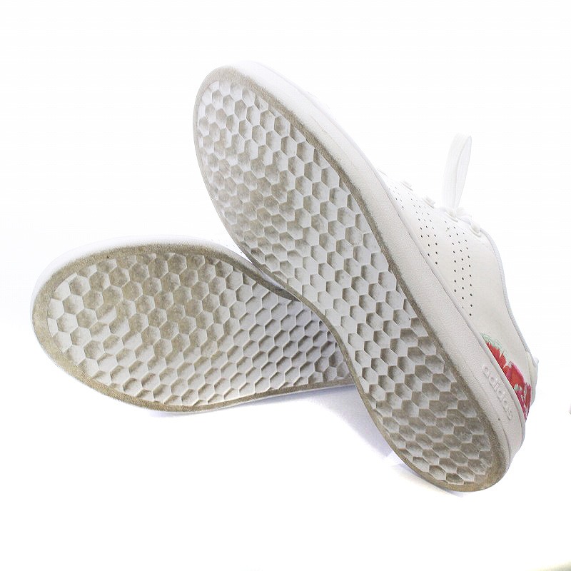 【新品】adidas　ミュール 　靴　ホワイトレッド ブルー　23.5センチ 新品】adidas ミュール 靴 ホワイトレッド ブルー 23.5センチ