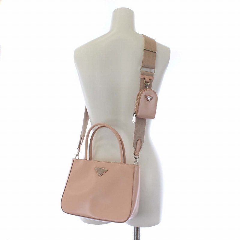 プラダ PRADA 21SS SPAZZOLATO 三角プレート トートバッグ 