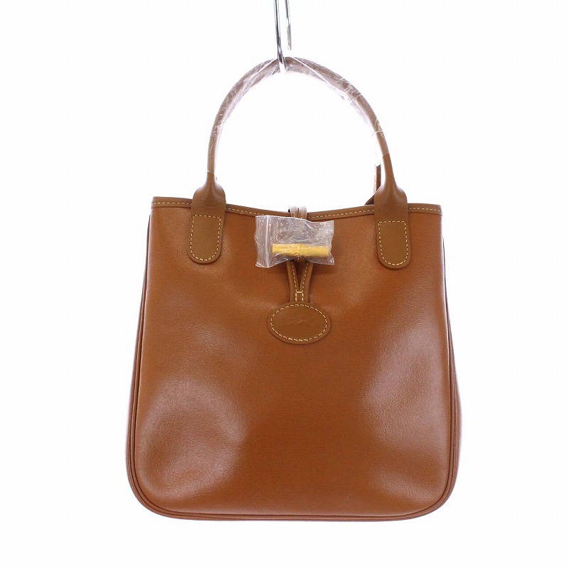 ロンシャン LONGCHAMP ロゾ トートバッグ ハンドバッグ レザー 茶 