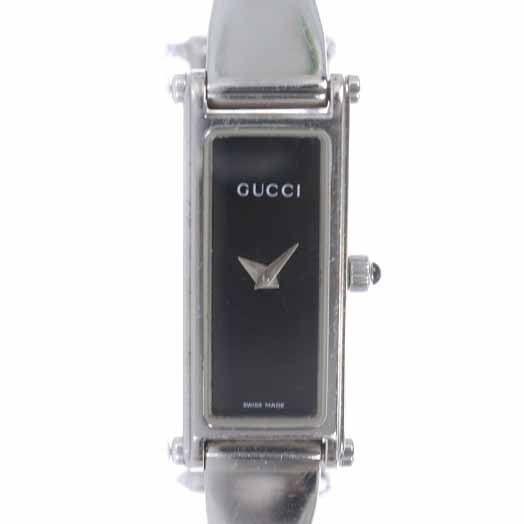 グッチ GUCCI 腕時計 バングルウォッチ クォーツ ロゴ シルバー