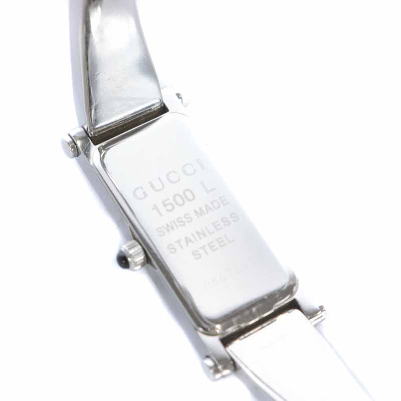 グッチ GUCCI 腕時計 バングルウォッチ クォーツ ロゴ シルバー色