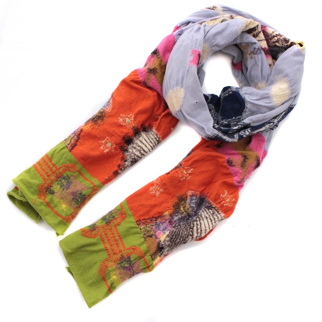 キャピタル kapital ストール マフラー 大判 総柄 天使 馬 星 縮絨  