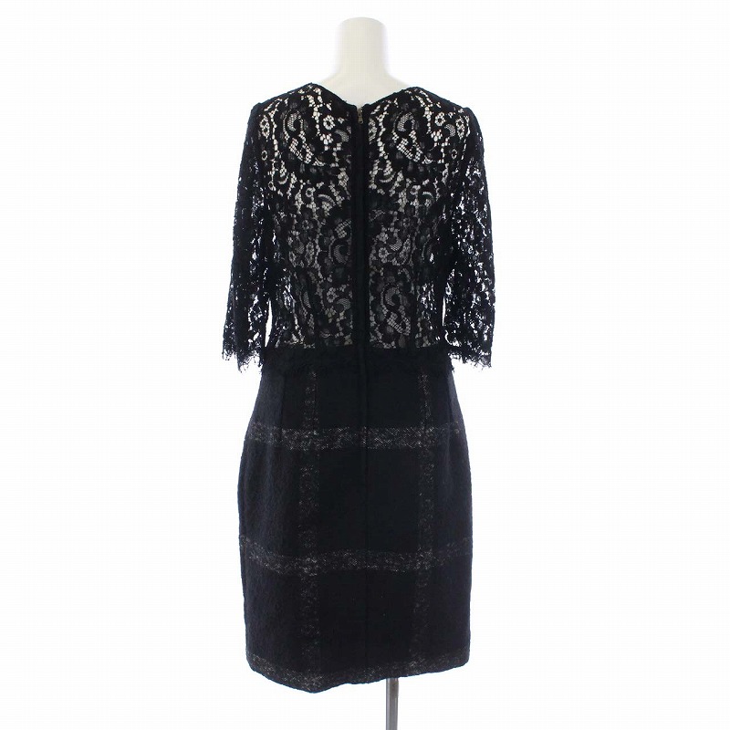 ドルチェ&ガッバーナ ドルガバ DOLCE&GABBANA レース チェック 切替 七  