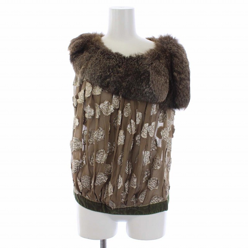 ルイヴィトン LOUIS VUITTON ラビットファー ブラウス カットソー  