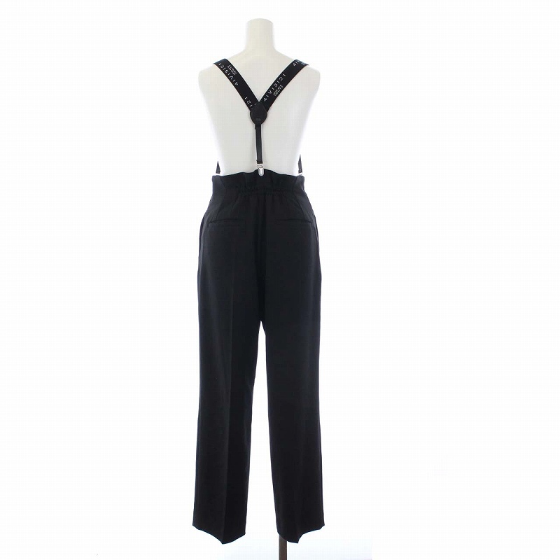 未使用品 アメリヴィンテージ Ameri VINTAGE 21AW HIGH WAIST SUSPENDER PANTS サスペンダー付き ワイドパンツ ハイウエスト M 黒 ブラック 01120860800 タグ付き /KH レディース
