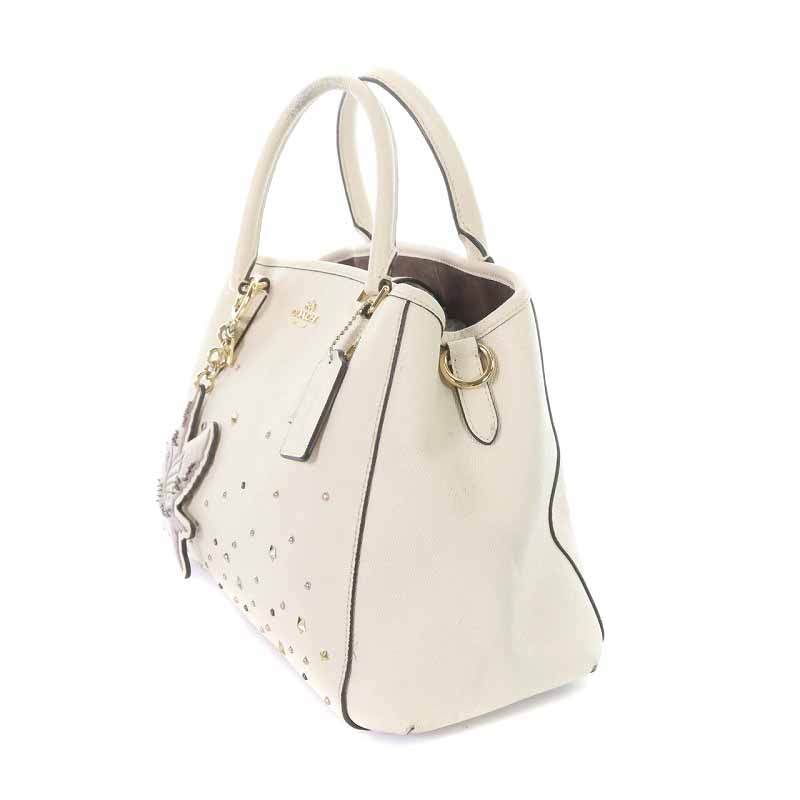 コーチ COACH スターダスト ハンドバッグ レザー スタッズ ハート  