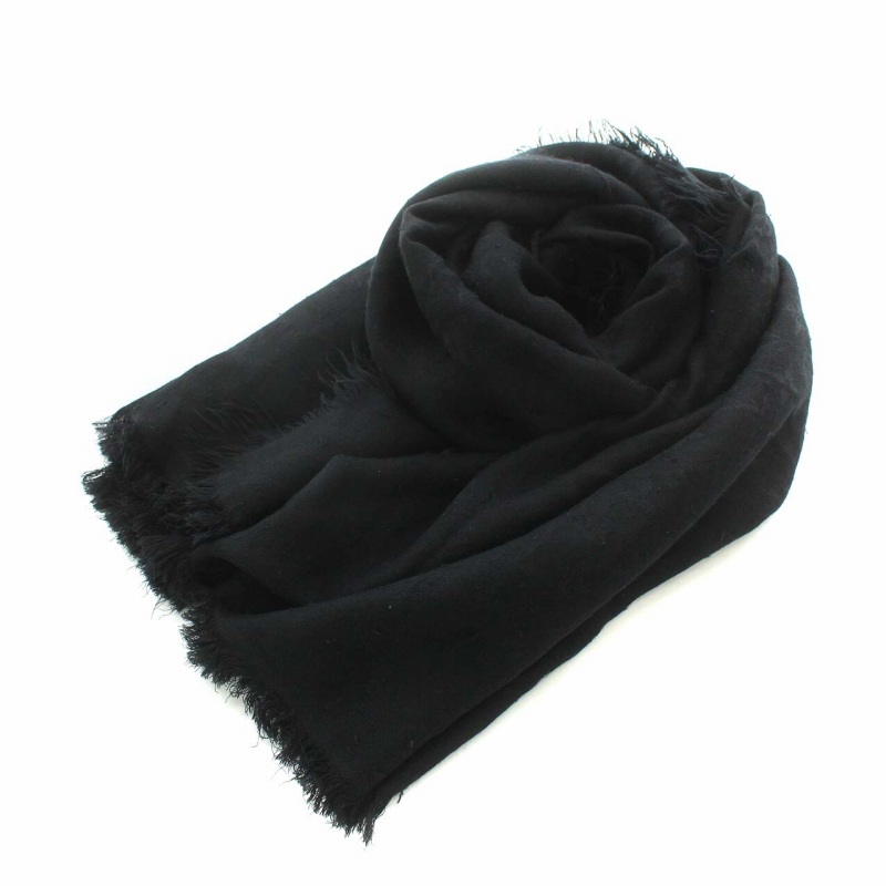 ヴィトン ブラック ウール混紡 マフラー モノグラム 【公式通販】