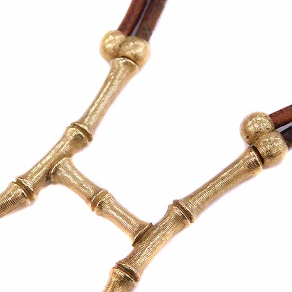 エルメス HERMES バンブー ホルターネックレス BAMBOU halter necklace 