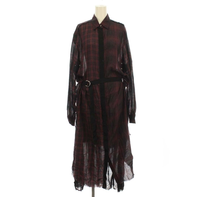 ディーゼル DIESEL ワンピース ロング マキシ丈 シャツワンピ チェック  