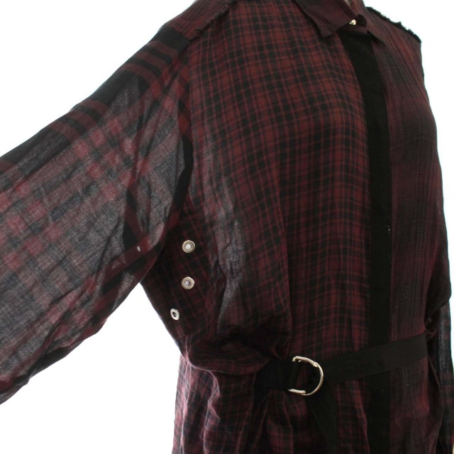 ディーゼル DIESEL ワンピース ロング マキシ丈 シャツワンピ チェック  