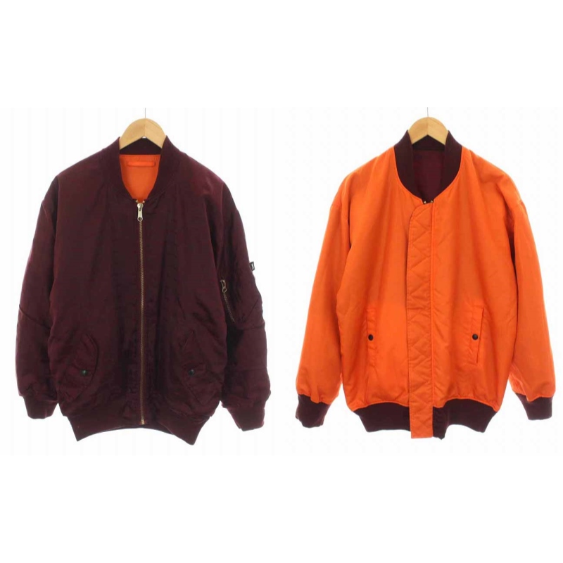 ステューシー STUSSY リバーシブル ジャケット ブルゾン MA-1 中綿