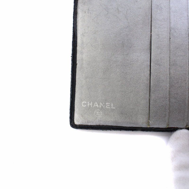 シャネル CHANEL マドモアゼルライン 財布 二つ折り ココマーク レザー