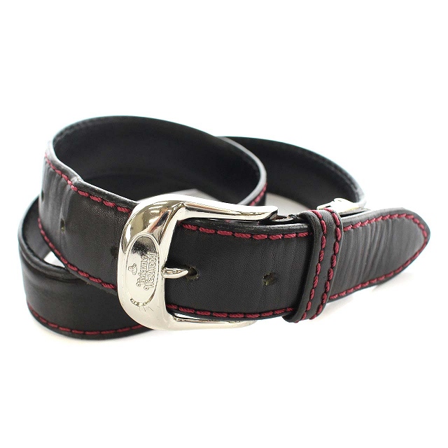 ヴィヴィアンウエストウッドマン Vivienne Westwood Man ベルト レザー オーブ ステッチ 黒 ブラック G メンズ 081 ベクトルパーク ヴィヴィアンウエストウッドマン Vivienne Westwood Man ベルト レザー オーブ ステッチ 黒 ブラック G メンズ 081 ベクトルパーク